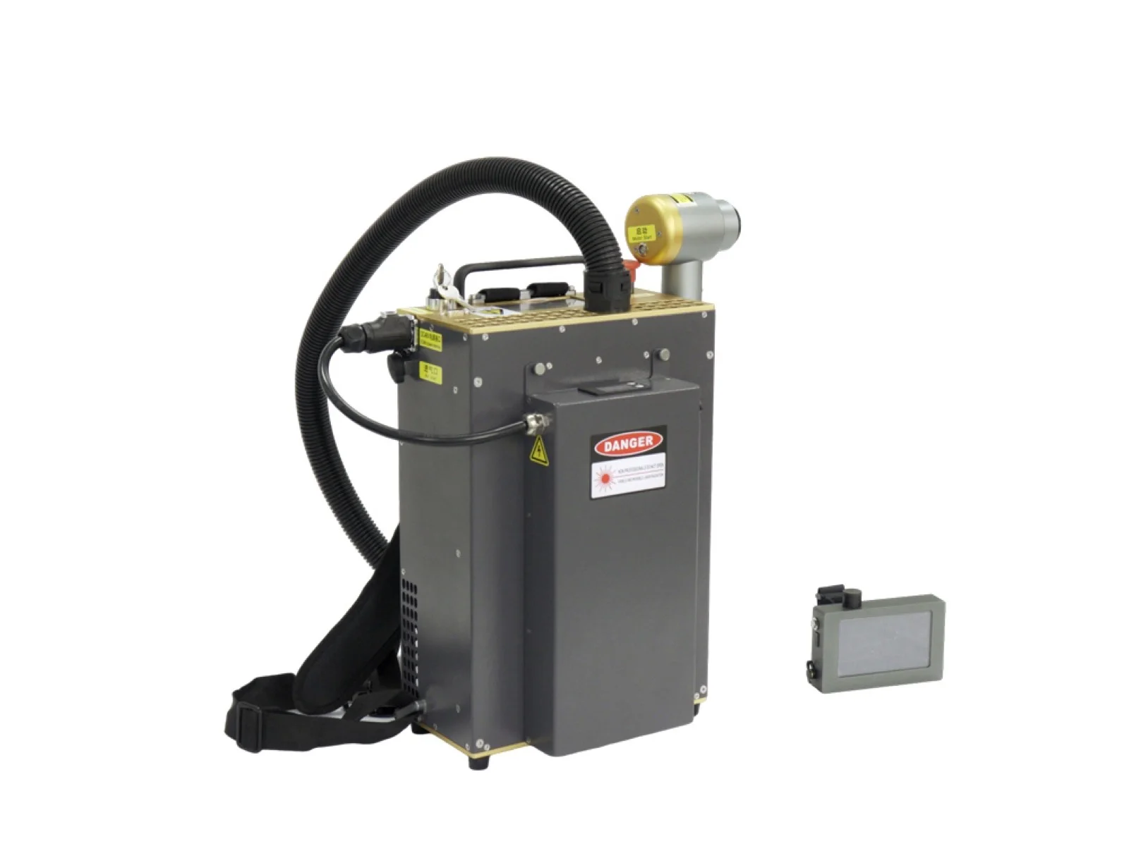 TY-QX1019 backpack multi-mode pulsed laser cleaning machine with shoulder straps and control screen