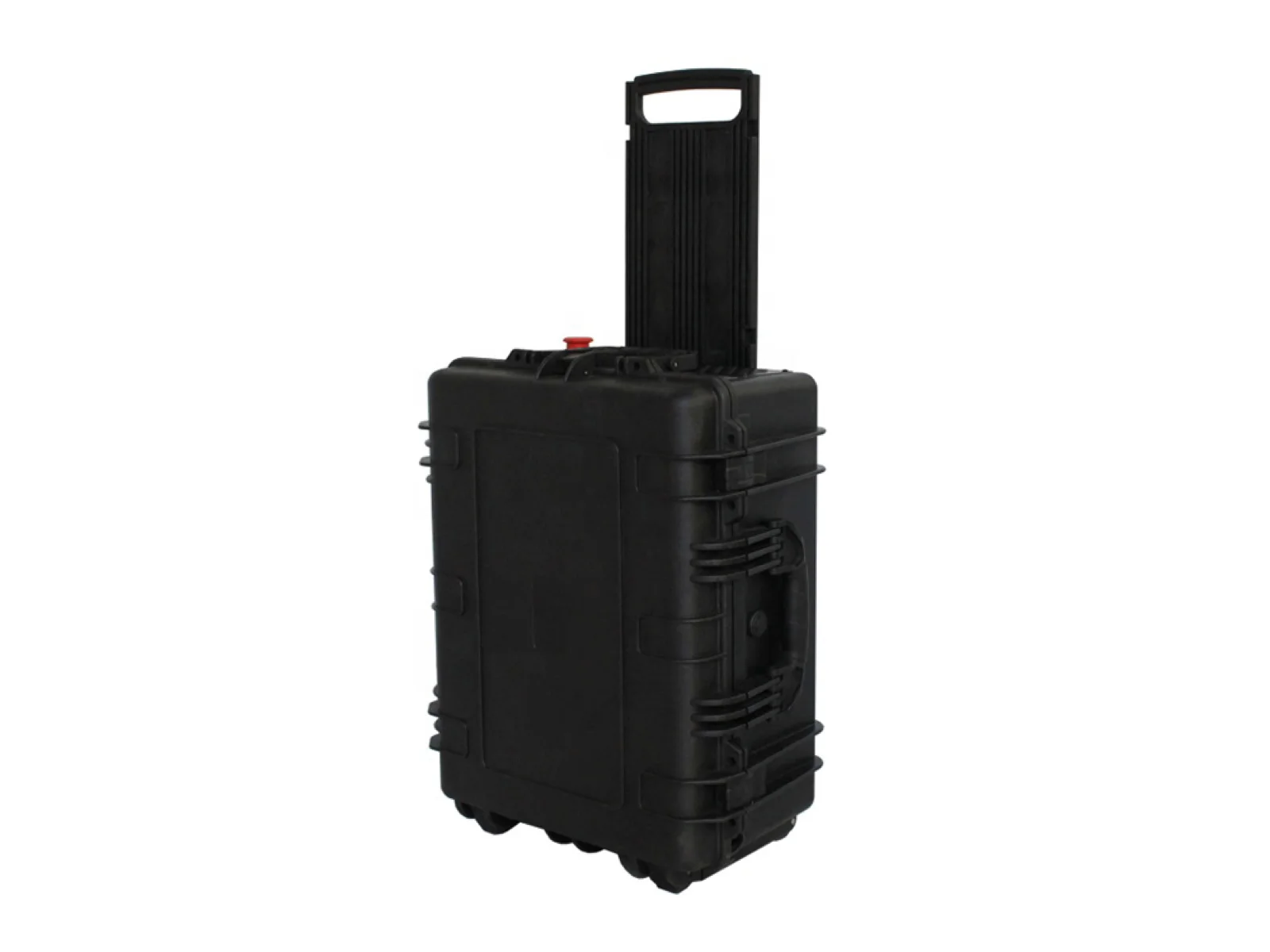 TY-QX1019 suitcase single-mode pulsed laser cleaning machine in a black wheeled protective case with an extended pull handle
