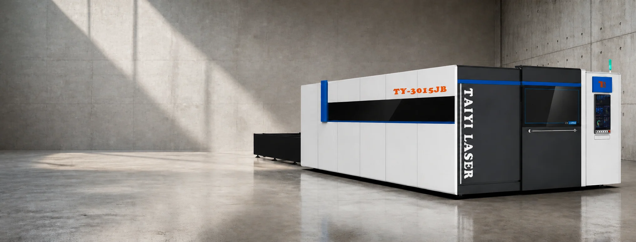 TY-3015JB enclosed fiber laser cutting machine in the TAIYI industrial studio